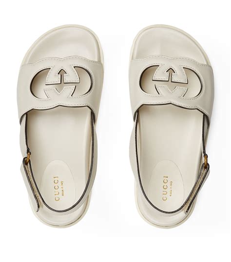 gucci white plastic sandals|white gucci sandals women's.